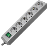 Brennenstuhl Eco-Line Stekkerdoos 6x stekkerdoos Grijs, 1159540015, voor 6 stekkers