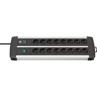 Brennenstuhl Premium-Alu-Line Techniek stekkerdoos Duo 16-voudig stekkerdoos Zwart/zilver, 3 meter