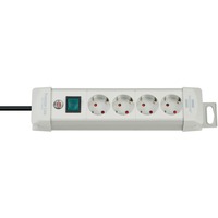 Brennenstuhl Premium-Line 4-voudig stekkerdoos met schakelaar 1955540100 stekkerdoos Lichtgrijs