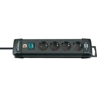 Brennenstuhl Premium-Line 4x 4-voudige stekkerdoos Zwart, 4x stekker, 1951140100, voor 4 stekkers, 1,8m