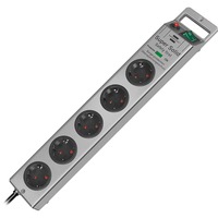 Brennenstuhl Super-Solid 13500A +surge protection 5x 5-voudige stekkerdoos Zilver, 5x stekker, 1153340315, voor 5 stekkers