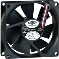 Inter-Tech Case fan 80 mm Bulk case fan Zwart, 80 x 80 x 25 mm, 3-pins fan connector