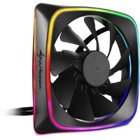 Sharkoon RGB SHARK Lights case fan Zwart, 3-pin aansluiting
