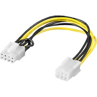 goobay Adapter 6-Polig PCIe > 8-Polig PCIe Zwart/geel
