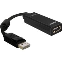 DeLOCK DisplayPort naar HDMI adapter Zwart, 0,125 meter, Passief