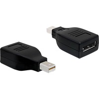 DeLOCK Mini-DisplayPort 1.2 naar DisplayPort adapter Zwart