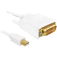 DeLOCK Mini-DisplayPort naar DVI-D Kabel adapter Wit, 2 meter, Passief, Dual-Link, Gold-plated, 82918