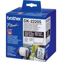 Brother Brother kettingformulieren etiketten DK-22205 printlint Wit, 62 mm x 30,48 m