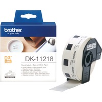Brother DK-11218 voorgestanst rond label – papier printlint Labeldiameter: 24 mm, wit