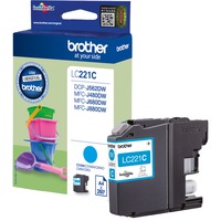 Brother Inkt - LC-221C Cyaan
