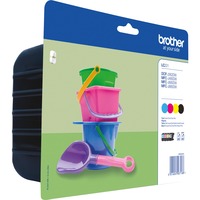 Brother Originele LC-221VALBP inktcartridge voordeelverpakking zwart, cyaan, magenta en geel