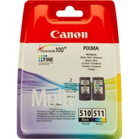 Canon Multipack PG-510/CL-511 inkt 2970B010, Zwart, Kleur, Retail