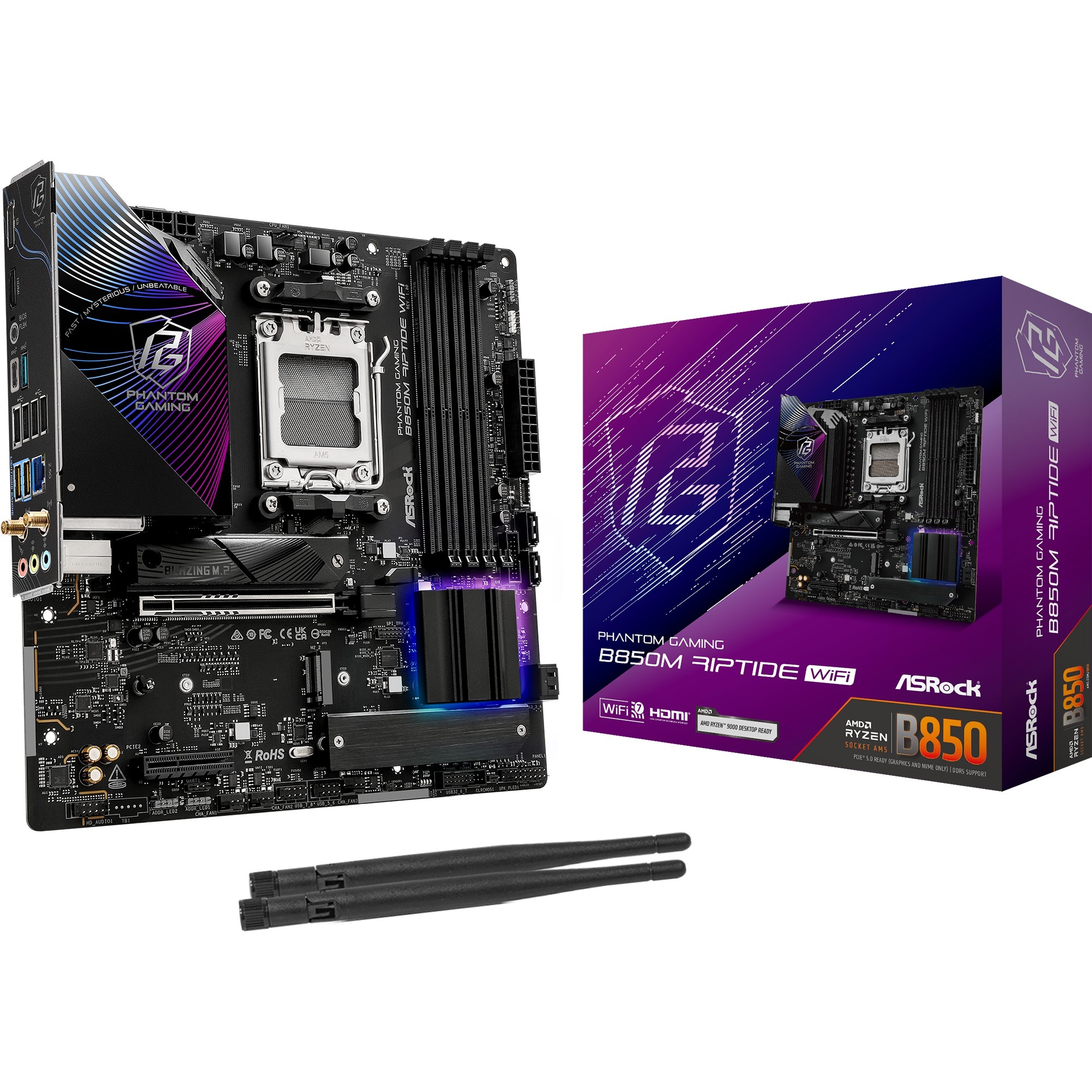 ASRock B850M Riptide WiFi socket AM5 moederbord