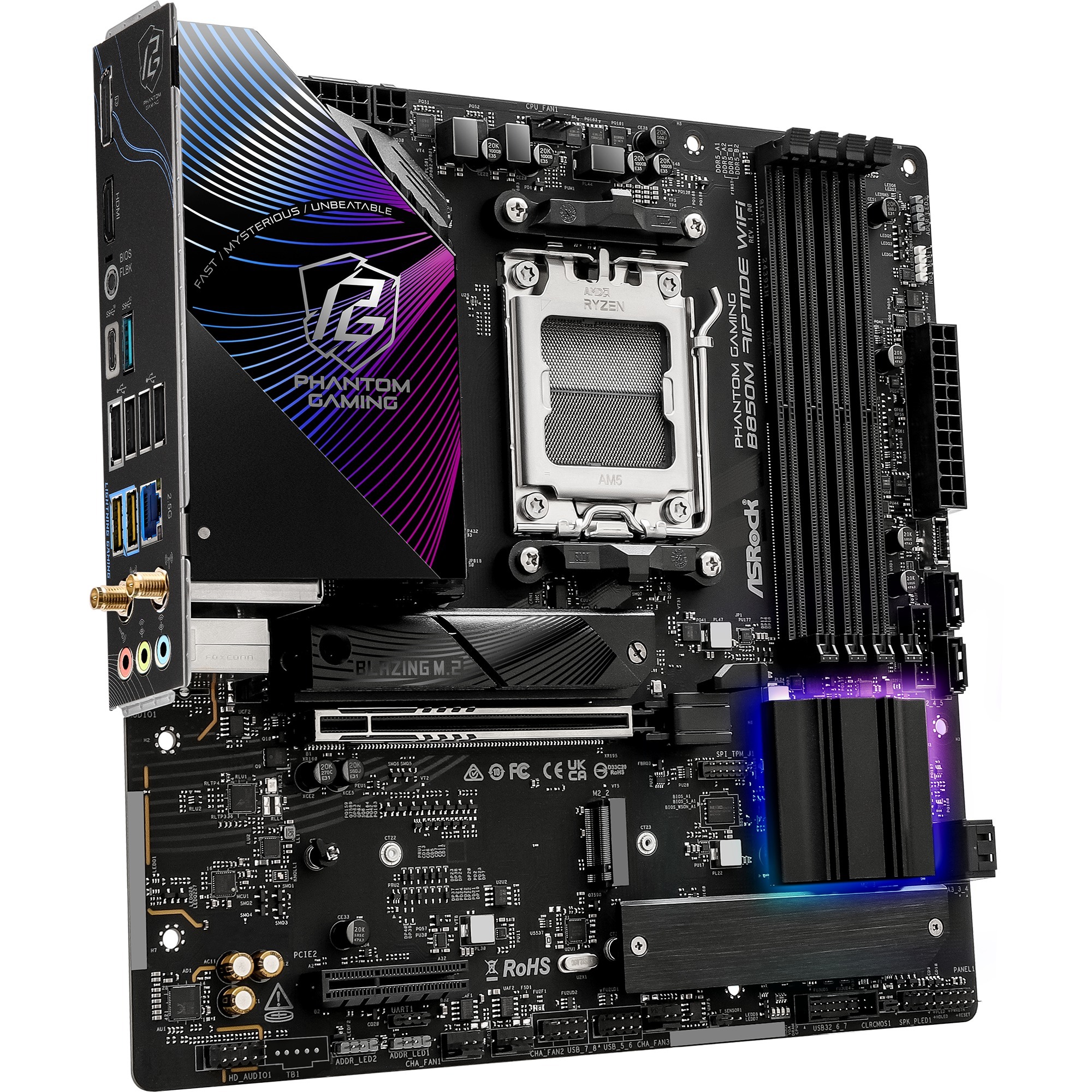 ASRock B850M Riptide WiFi socket AM5 moederbord