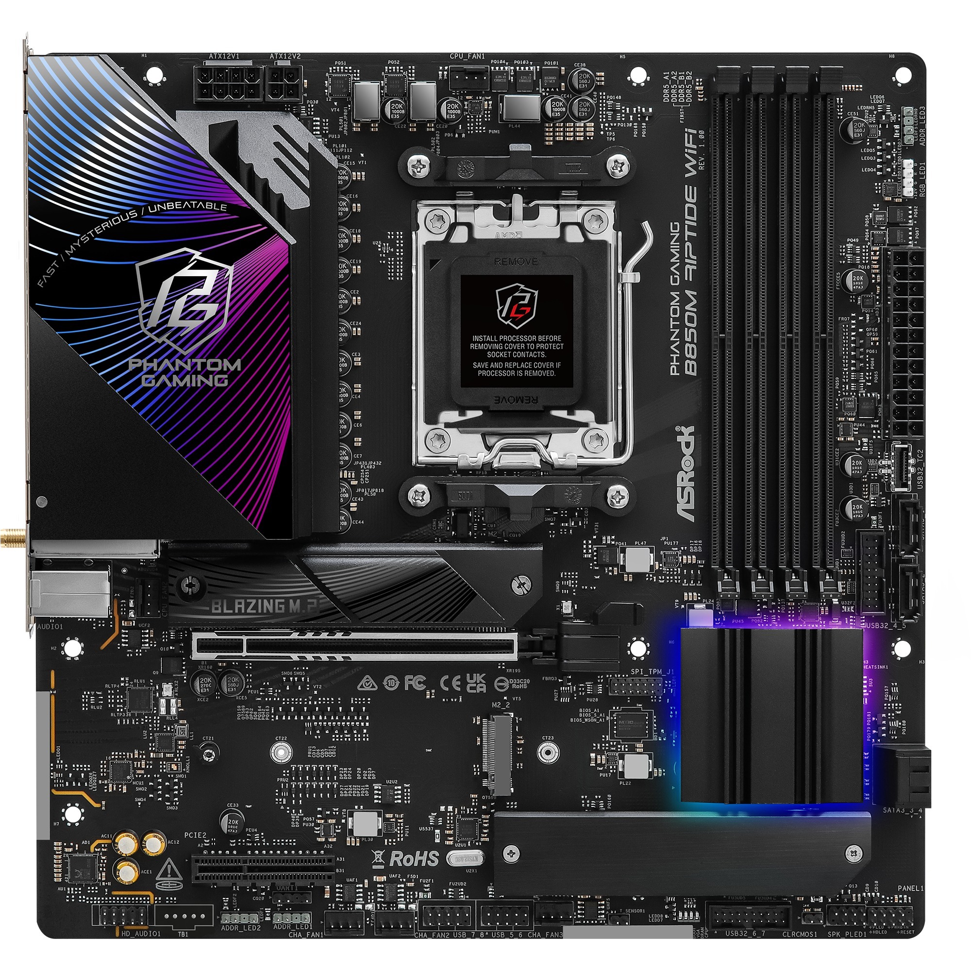 ASRock B850M Riptide WiFi socket AM5 moederbord