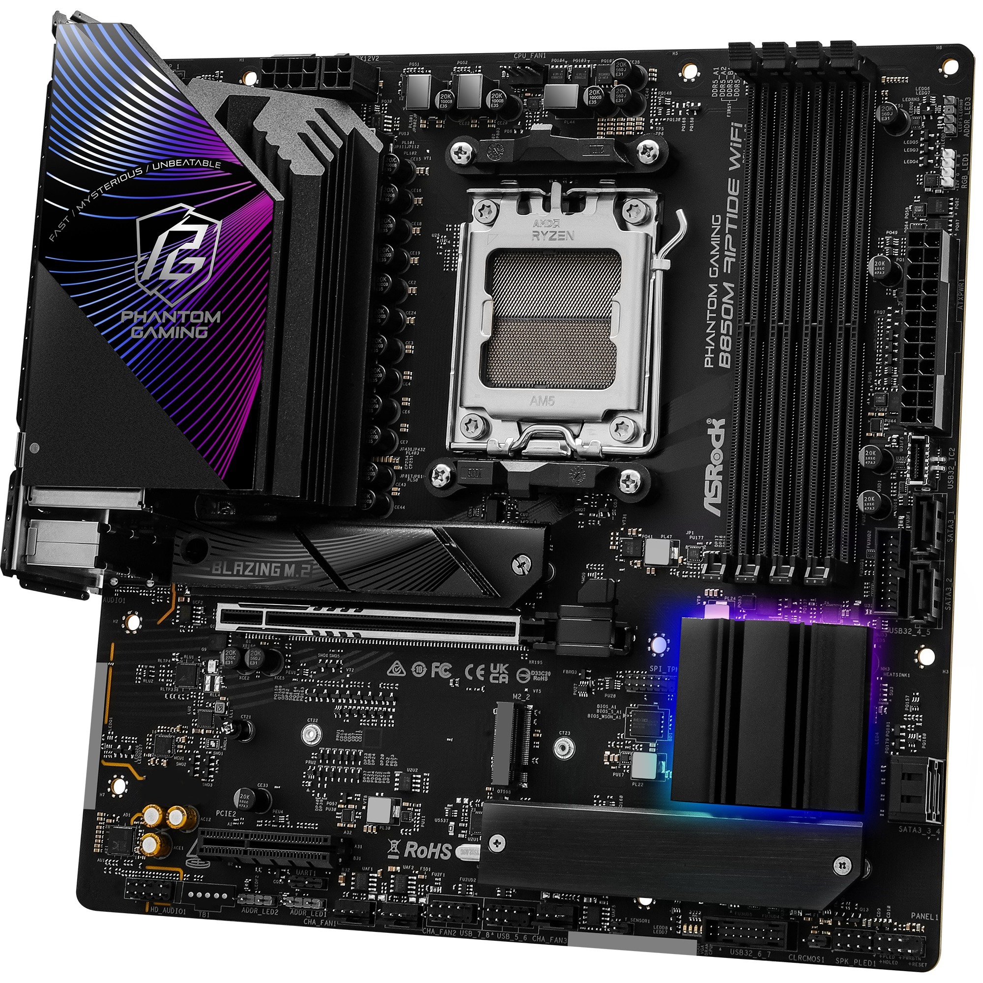 ASRock B850M Riptide WiFi socket AM5 moederbord