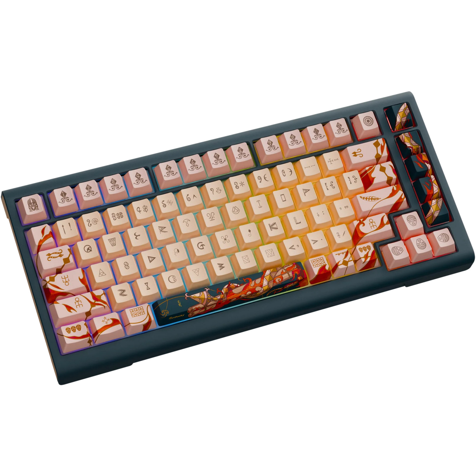 Ducky Year of the Snake 2025 Limited Edition, gaming toetsenbord Zwart/rood, US lay-out, Cherry MX2A Brown, 75%, RGB, PBT dye-sub keycaps, Hot-swap