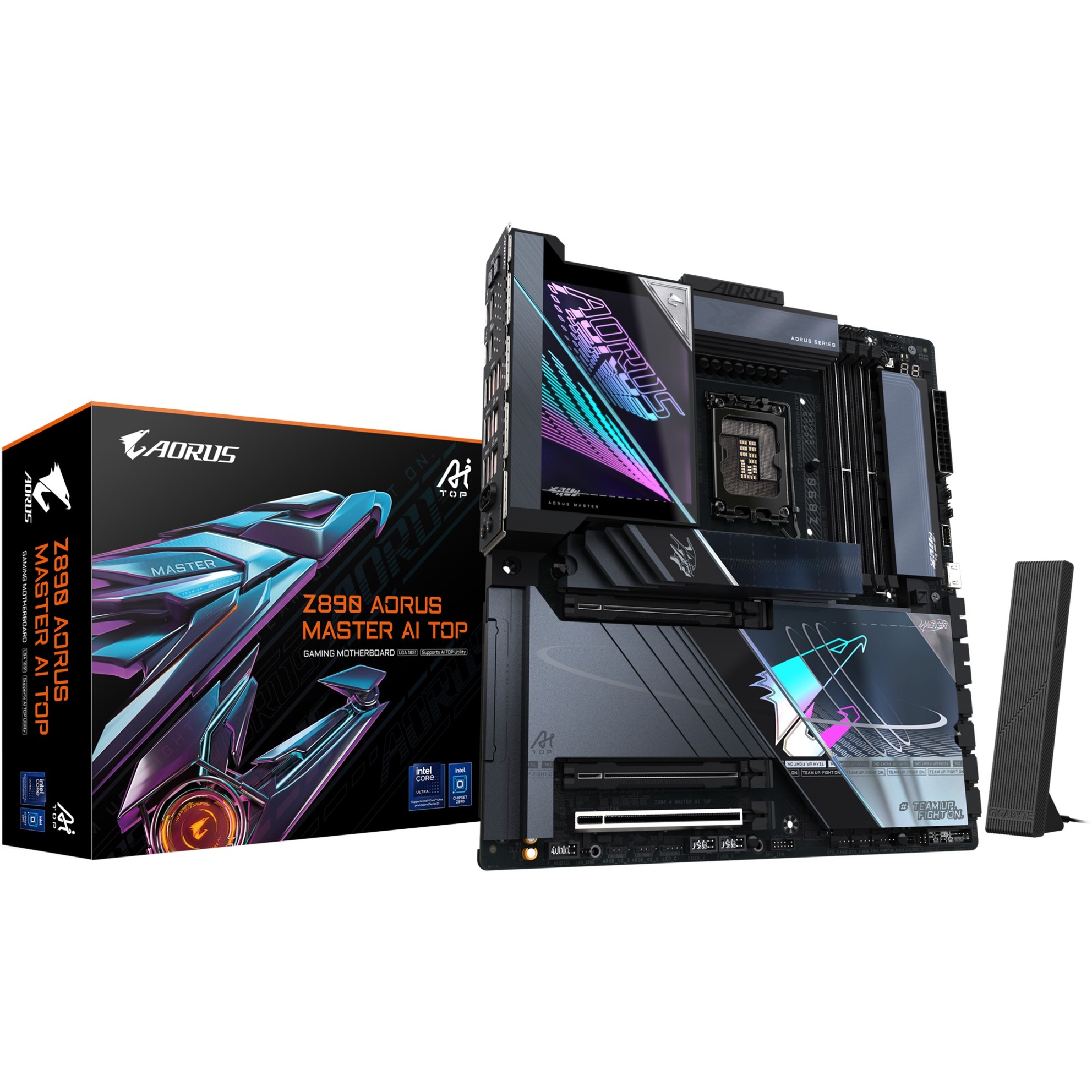 GIGABYTE Z890 AORUS MASTER AI TOP socket 1851 moederbord RAID, 2x 10Gb-LAN, Wi-Fi 7, BT, Sound, E-ATX