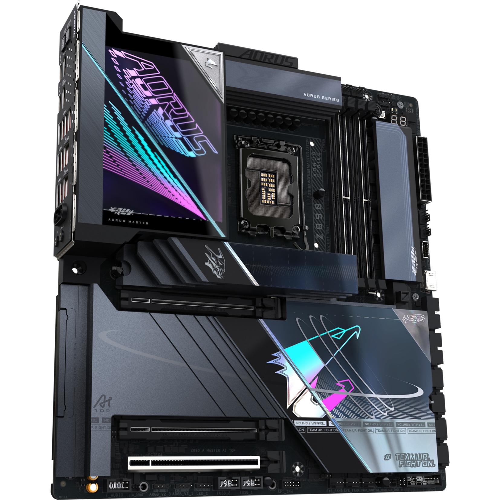 GIGABYTE Z890 AORUS MASTER AI TOP socket 1851 moederbord RAID, 2x 10Gb-LAN, Wi-Fi 7, BT, Sound, E-ATX