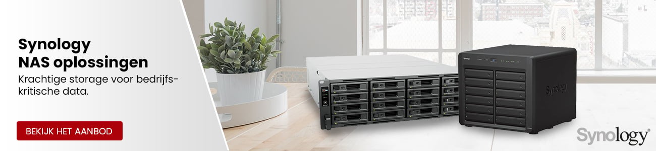 Synology NAS oplossingen.  Krachtige storage voor bedrijfskritische data.